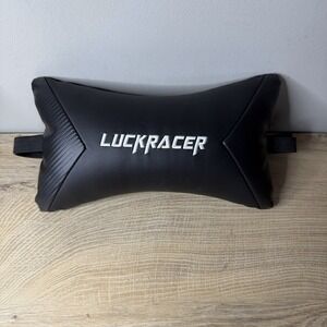 Luckracer Gaming Chair Racing Style Headrest Neck Support‎ Pillow White Black